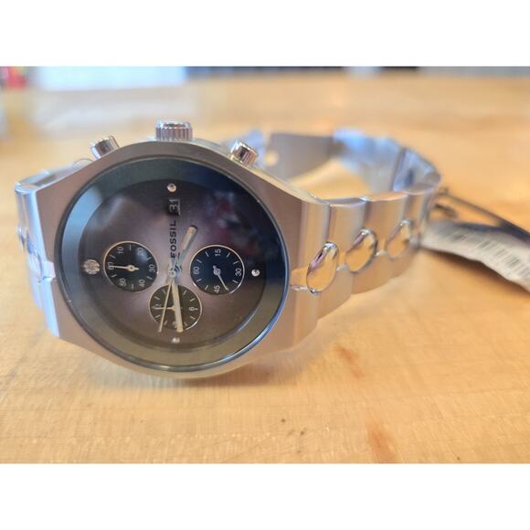 NWT Fossil Arkitect FS2919 Diamond Accent Stainless Steel Chronograph. Tin. NEW - Picture 3 of 13